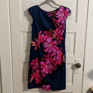 Wisp bright floral sheath sz 8